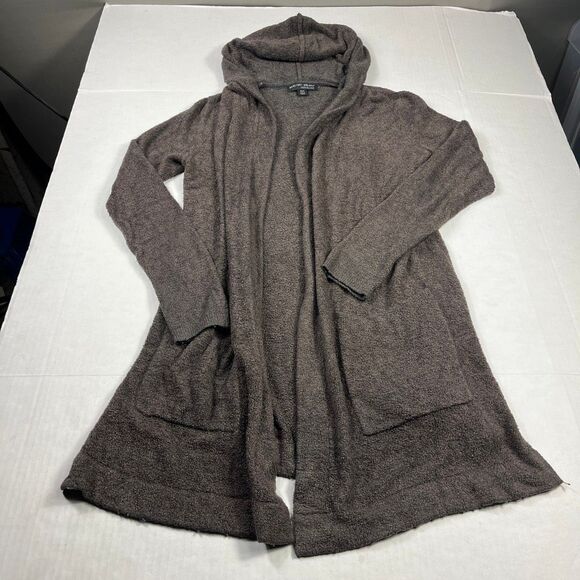 Barefoot Dreams Bamboo Chic Lite Hooded Open Front Cardigan Gray Sweater XS/S - Picture 1 of 12